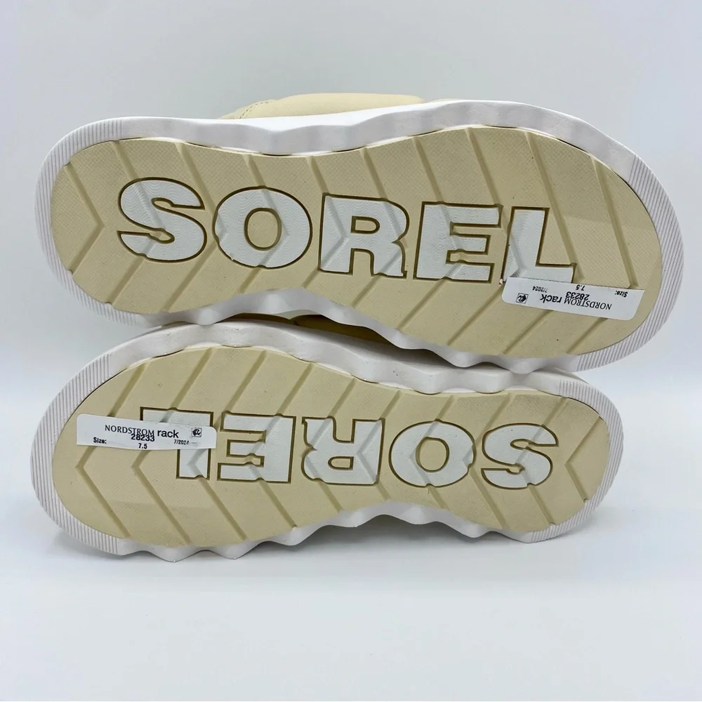 Sorel Honey White Sea Salt Viibe Slingback Sandals Size 7.5